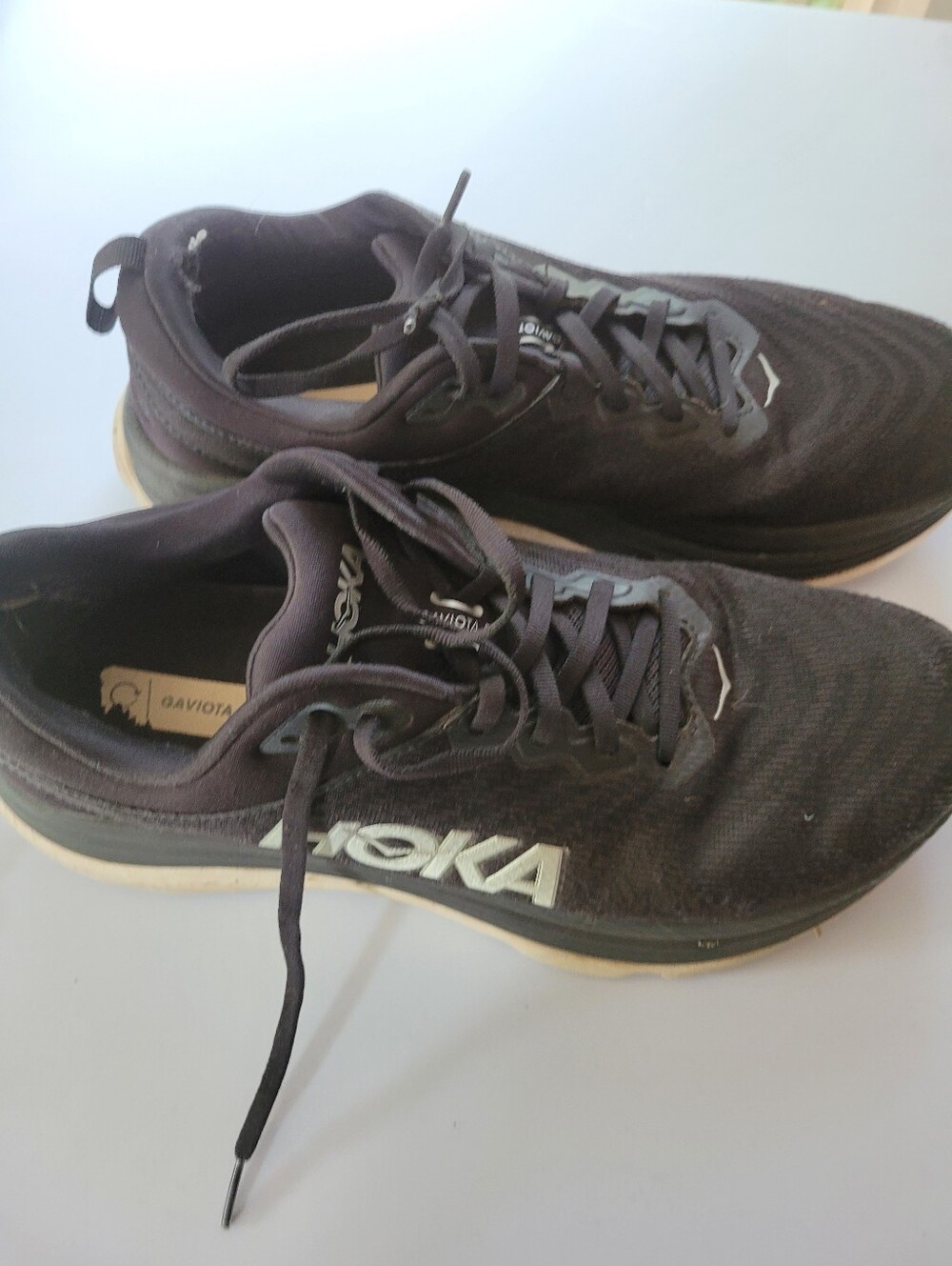 Hoka 11D Gaviota 5 Black and White Men's Athletic Running Shoes - Picture 11 of 11